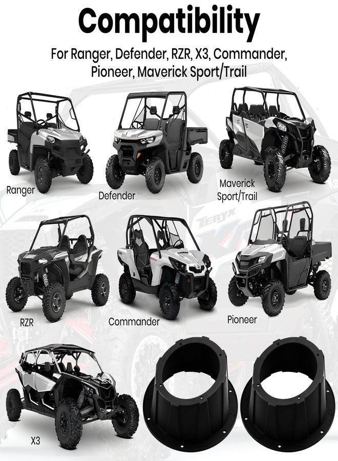 DUBBS HARDWARE 2PCS x 6.5 Speaker Pods, Angled Speaker Enclosure for 6.5 Inch Speakers for UTVs, RVs, Cars, Boats, Trunks, Trailers, Doors with Pre-Drilled Holes, Screws Included (Black) - Image 5