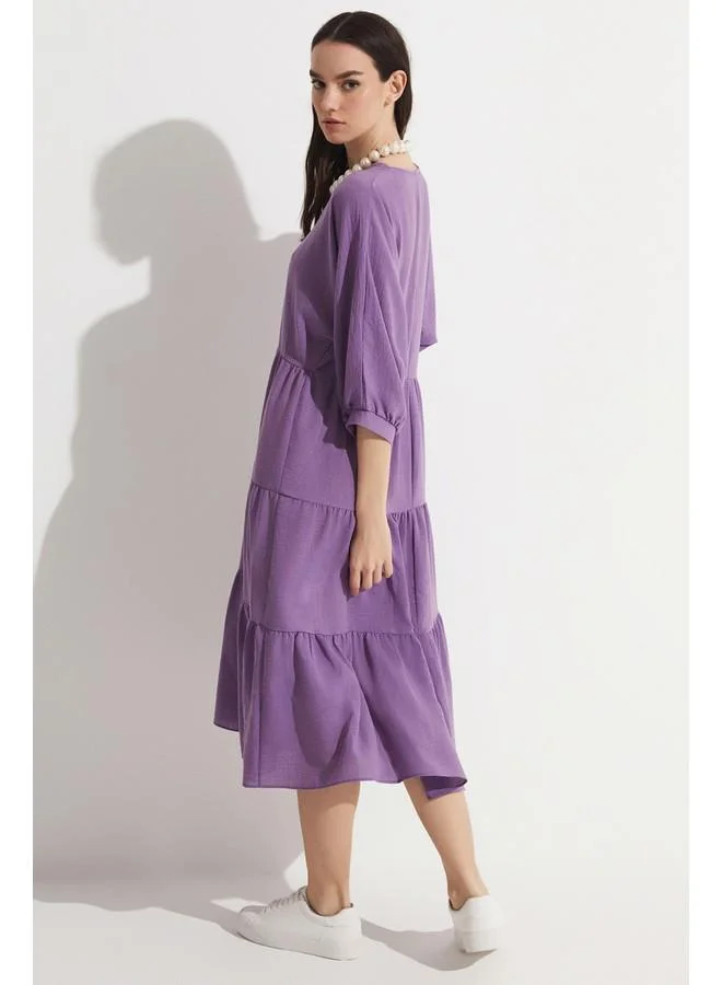 جون June Loose Cut Dress Purple
