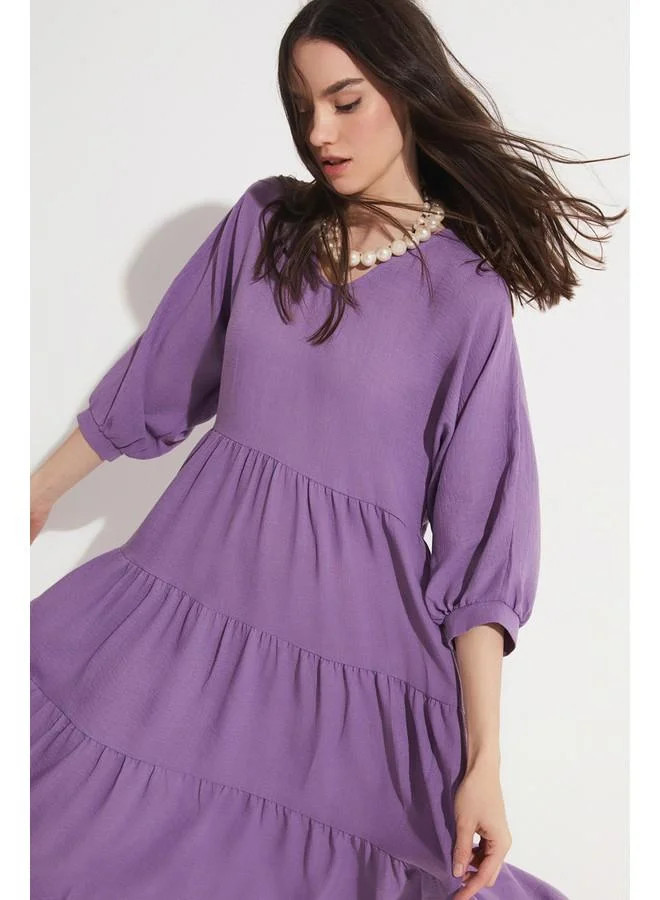 جون June Loose Cut Dress Purple