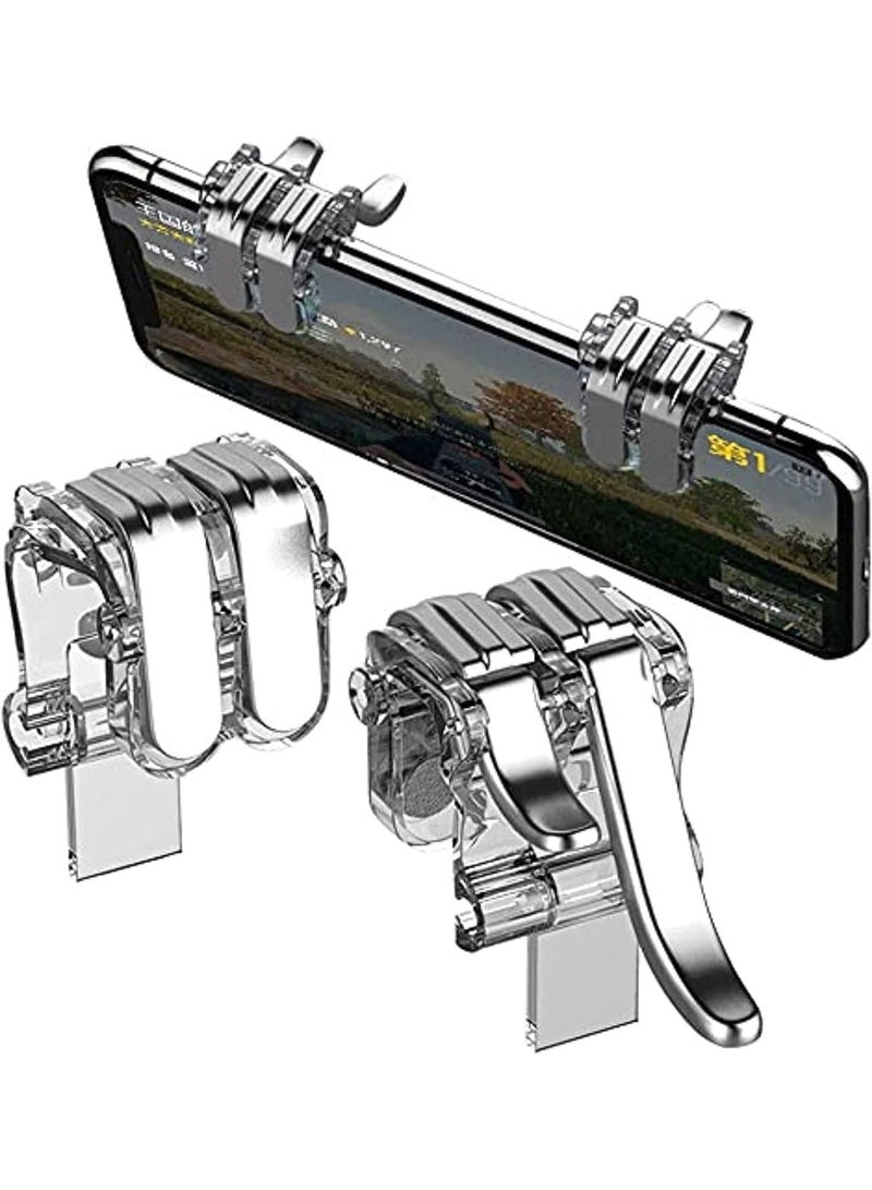 1 زوج من مشغلات لعبة المحمول ، PUBG تحكم المحمول 6 أصابع العملية ، L1 R1 تحكم إطلاق النار ، وحساسية عالية ، اكسسوارات لعبة المحمول ، ومناسبة للهواتف الذكية الروبوت دائرة الرقابة الداخلية - Image 1