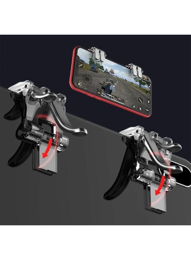 1 زوج من مشغلات لعبة المحمول ، PUBG تحكم المحمول 6 أصابع العملية ، L1 R1 تحكم إطلاق النار ، وحساسية عالية ، اكسسوارات لعبة المحمول ، ومناسبة للهواتف الذكية الروبوت دائرة الرقابة الداخلية - Image 4