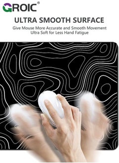 جرويك وسادة ماوس للألعاب Topographic Contour كبيرة للوحة المفاتيح ولوحة الماوس وسجادة المكتب الكمبيوتر الحماية وإكسسوارات والهدايا  - Image 5