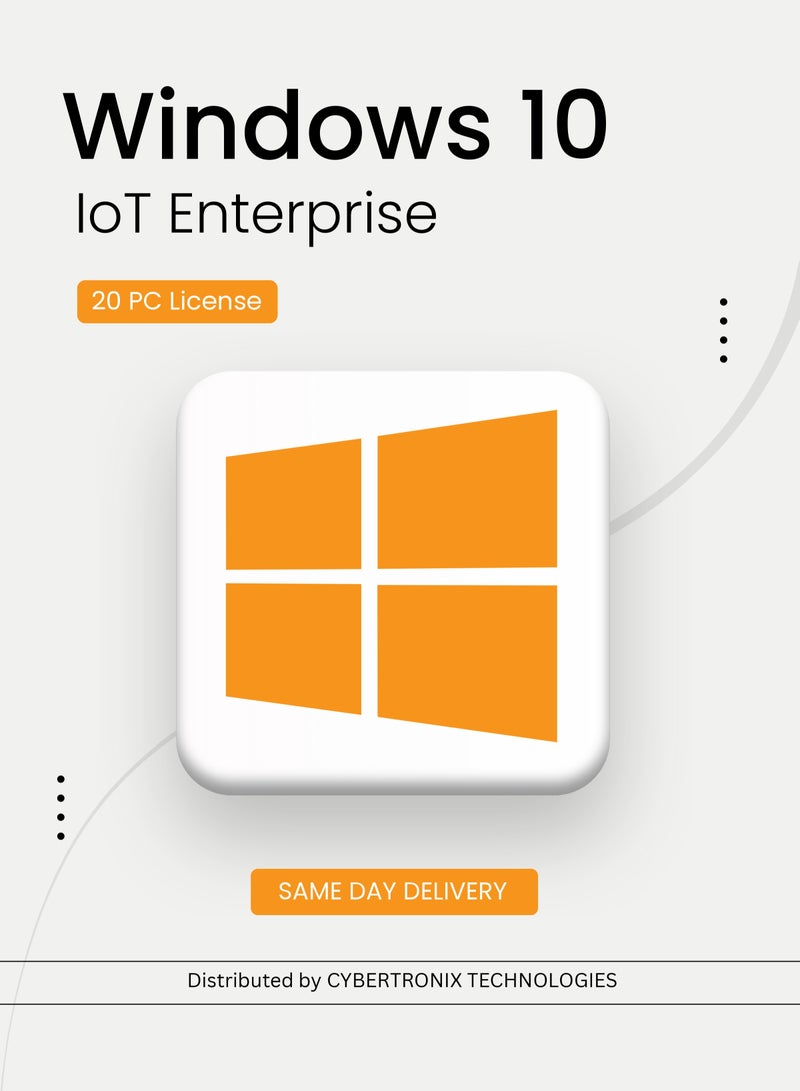Windows Microsoft Windows 10 IoT Enterprise | 20 PC License | Digital License | SAME DAY DELIVERY