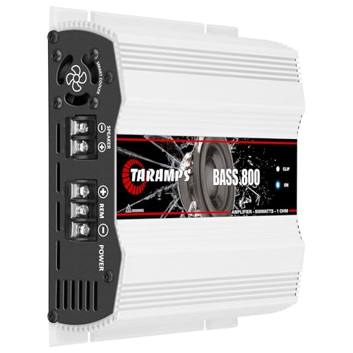 Taramp's مضخم صوت تيرامبس باس 800 1 أوم أحادي القناة 800 واط RMS 1 قناة، 14.4 فولت DC طاقة كاملة النطاق، رائع للساب/الباس - إدخال RCA/مستوى عالٍ، صوت السيارة - Image 2