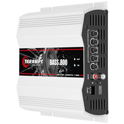 Taramp's مضخم صوت تيرامبس باس 800 1 أوم أحادي القناة 800 واط RMS 1 قناة، 14.4 فولت DC طاقة كاملة النطاق، رائع للساب/الباس - إدخال RCA/مستوى عالٍ، صوت السيارة - Image 4