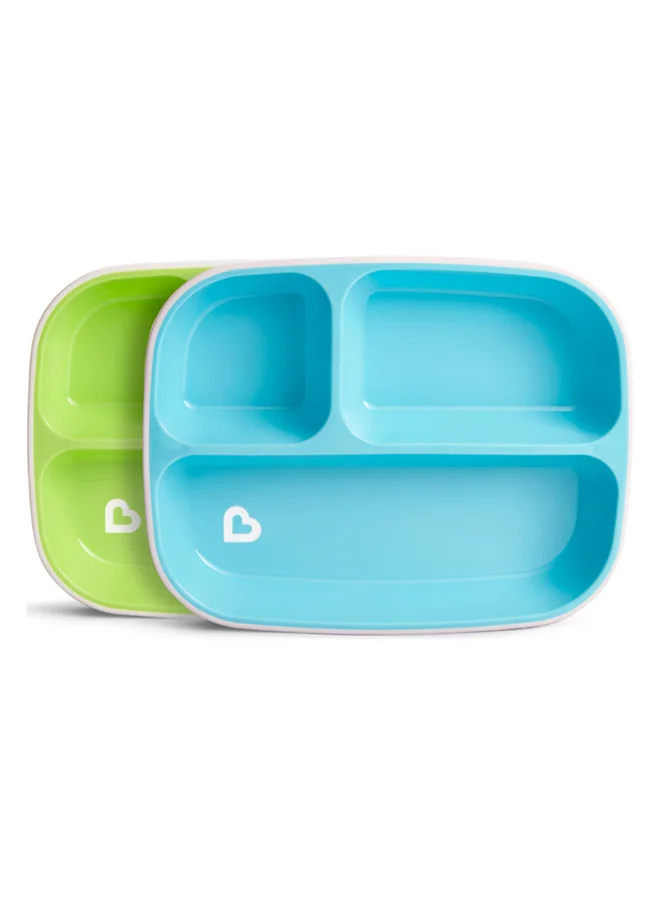 Munchkin Pack Of 2 Splash Divided Plates