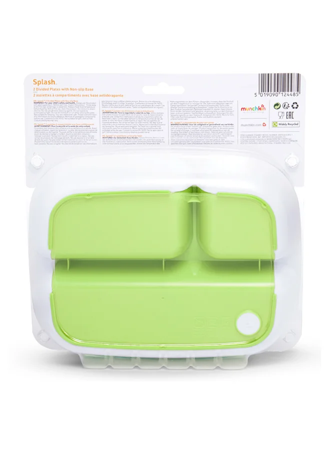 Munchkin Pack Of 2 Splash Divided Plates