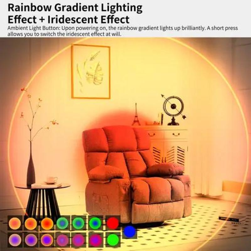 Dimmable LED Smart Lamp: 11cm*5cm*5.3cm Black, RGB Gradient 7 Customizable Colors - Motion Sensor Auto Illumination, Wireless USB Rechargeable for Hallway, Entryway, Patio, Bedroom - Image 3