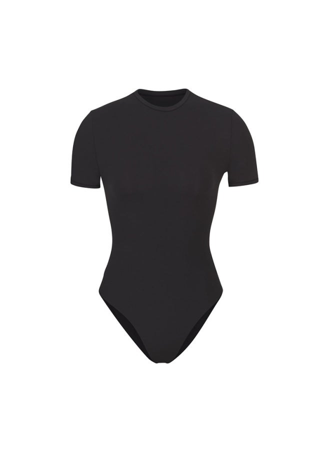 Inner Short-sleeved T-shirt Jumpsuit With Hidden Buckle Sports Tight Hip Base Shirt Yoga Clothes Sskimsk Body Shaping Clothes