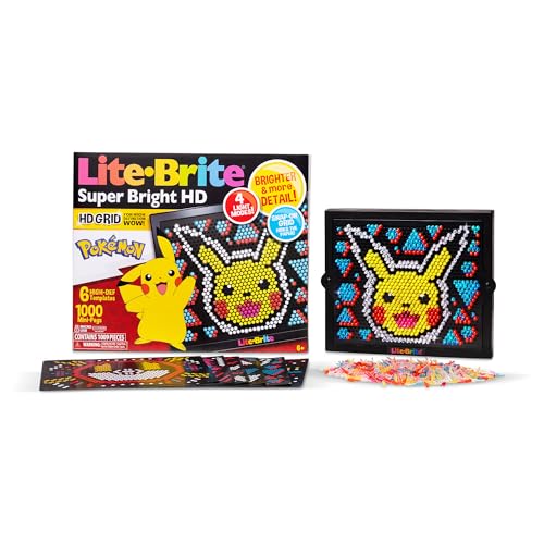 Lite Brite Super Bright HD Pokemon Edition Creative Retro LightUp Screen Educational Play for Children Enhances Creativity Gift for Boys and Girls Ages 6 - Image 1