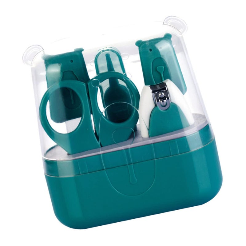 Cartoon Nail Clippers Set Manicure Grooming Kit Portable Storage Case Green 11X9 8X4 5CM - Image 2