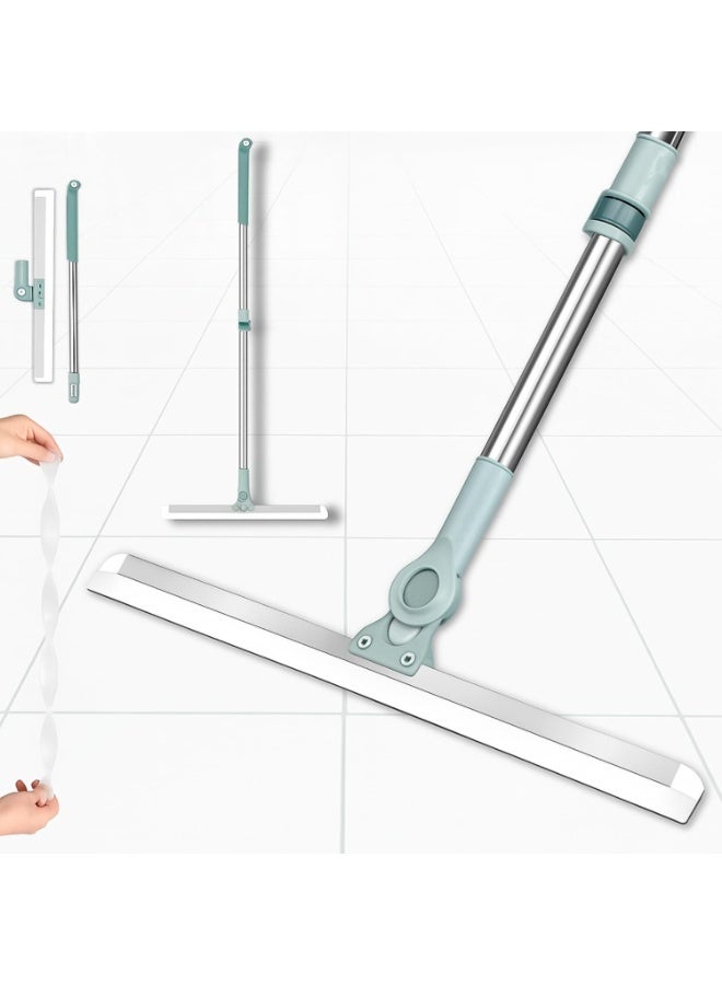 فالمر ممسحة سيليكون سحرية متعددة الاستخدام 2 في 1 لتنظيف الزجاج والأرضيات والحمامات – ممسحة تنظيف منزلية برأس سيليكون عريض 50 سم ومقبض ستانلس ستيل قابل للتعديل بطول 100 سم، ممسحة أرضية دوارة بزاوية 180 درجة لإزالة الماء والشعر والأوساخ بسهولة – أداة تنظيف احترافية للمنزل والمطبخ والحمام - Image 1