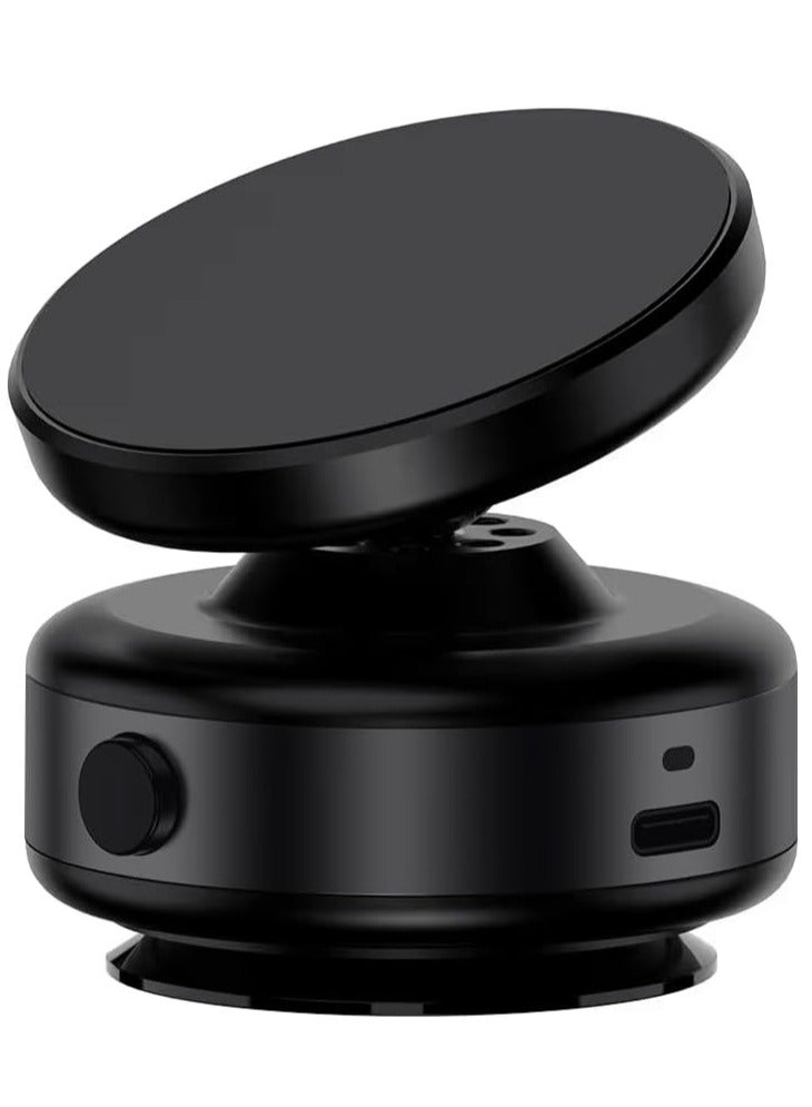 ELTRAZONE Magnetic Suction Phone Holder for Car, Mirror & Gym – 360° Rotation Magnetic Car Cell Phone Holder, Compatible with Metal & Glass Surfaces (Black) - Image 1