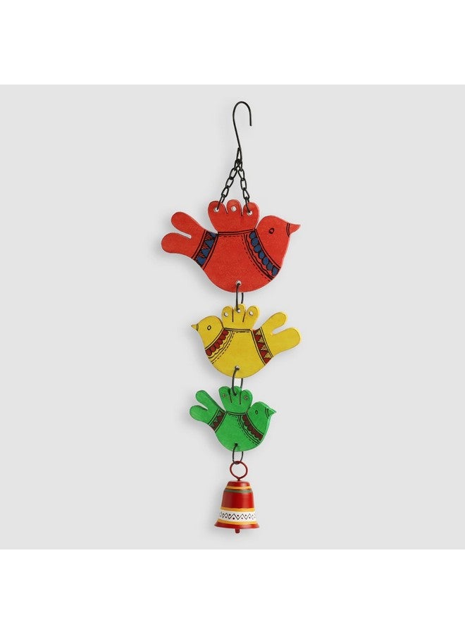 ExclusiveLane 'Birds And Bell' Wind Chimes For Home Positive Energy With Sound (Metal And Wood) | Decorative Wind Chime For Balcony Wind Chimes For Garden Outdoor Hanging Bell For Home Decoration - Image 2