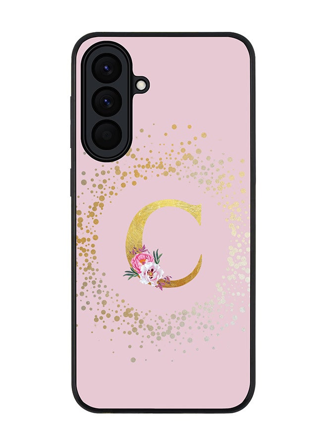 Stylizedd For Samsung Galaxy A57 Case,Slim fit Camera Protection, Shockproof Thin Phone cover  - Custom Monogram Floral - C  (Pink ) - Image 1