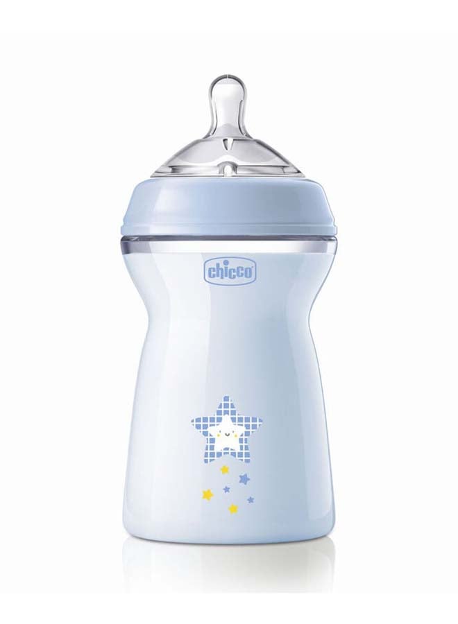 Chicco Natural Feeling Feeding Bottle (330ml, Slow) (Blue) - Image 1