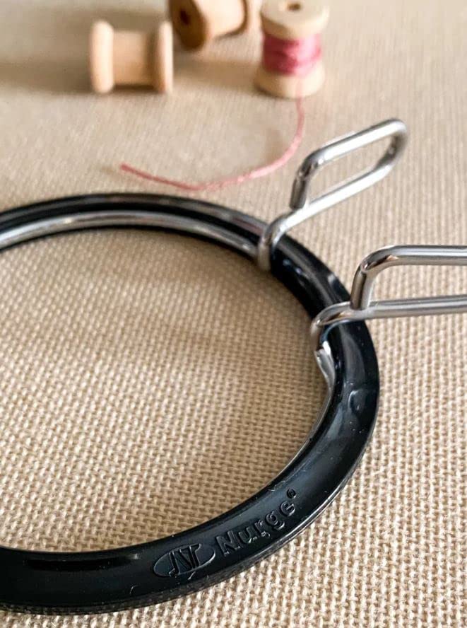 Nurge Premium Quality, Metal Spring Tension Embroidery Hoops, Cross Stich Hoop, Darning Hoops, Embroidery Tension Shed (Black, Siz Mix) - Image 5