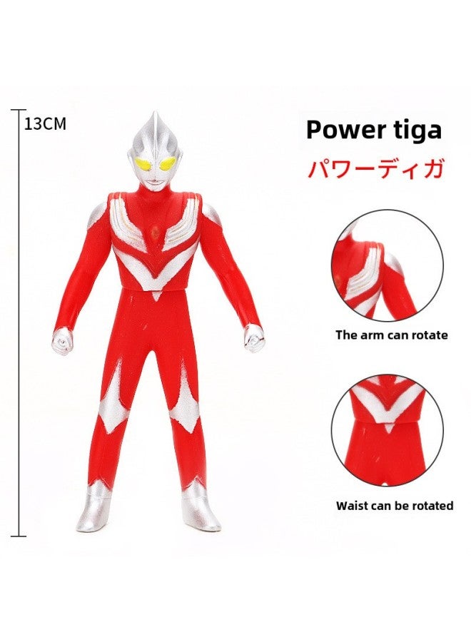 13CM Ultraman Soft Plastic Tiga Style Maltos Galaxy Zero Tiga Superman Children's Hot Toys Wholesale-Color:15. Strength Tiga - Image 1