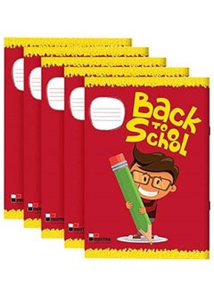 Mintra Pack of 5 notebooks, Mintra stapled notebook, english ruling 80 sheets(multicolor, multi shapes) 5 pieces  - Image 2