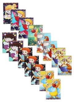Mintra Pack of 5 notebooks, Mintra stapled notebook, english ruling 80 sheets(multicolor, multi shapes) 5 pieces  - Image 1