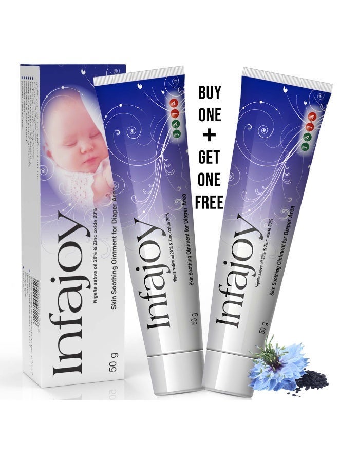 INFAJOY Ointment  Diaper Rash Cream - SKIN OINT FOR DIAPER AREA | 50GM - Buy 1 Get 1 Free - Image 1