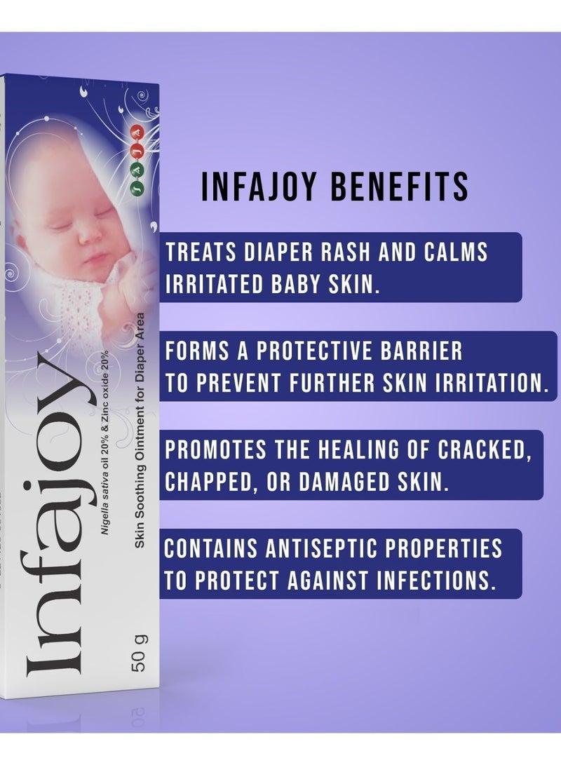 INFAJOY Ointment  Diaper Rash Cream - SKIN OINT FOR DIAPER AREA | 50GM - Buy 1 Get 1 Free - Image 2