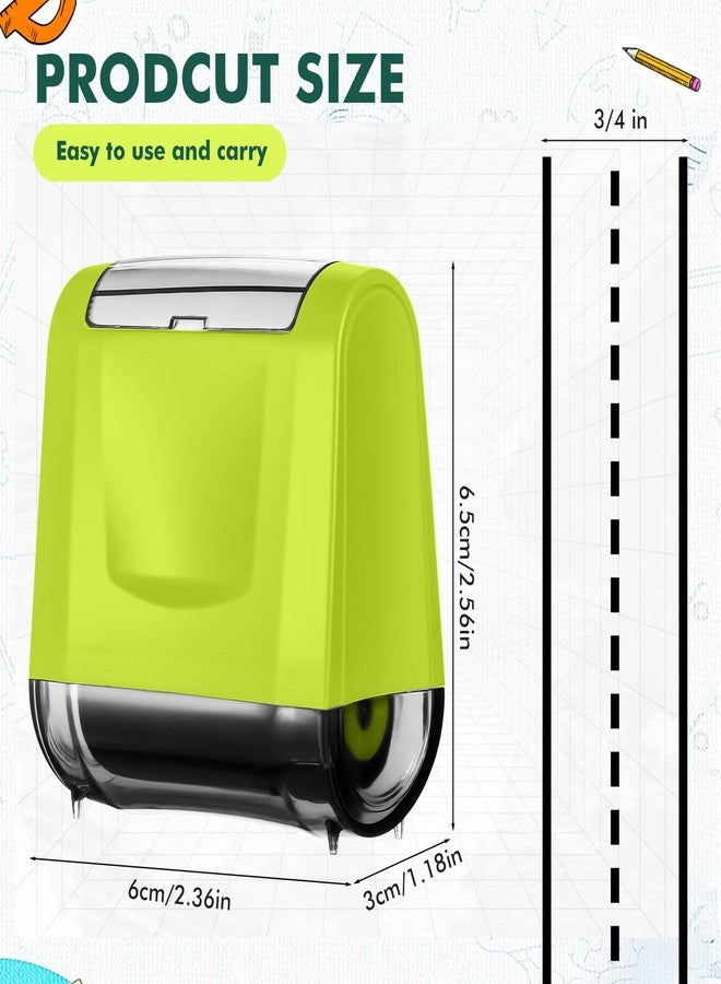 Nezyo Double Dashed Handwriting Lines Practice Roller Stamp Self Inking Quickly Line Rolling Teacher Stamps Sentence Strips Practice Tools for Kids Teachers Parents Educators Classroom Office, Green - Image 3