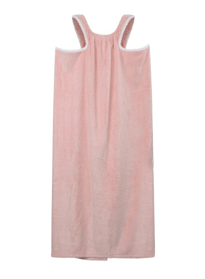 BXT منشفة استحمام قابلة للارتداء للنساء من فليس كورال ناعمة لفستان الاستحمام وتغليف الجسم في الحمام والشاطئ والسبا - Image 5