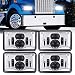 Z-OFFROAD ZOFFROAD 4pcs 60W Rectangular 4x6 LED Headlights DOT Approved H4656 H4651 H4652 H4666 H6545 Headlight Replacement for Freightliner Peterbilt KW Oldsmobile Cutlass Trucks Chrome - Image 2