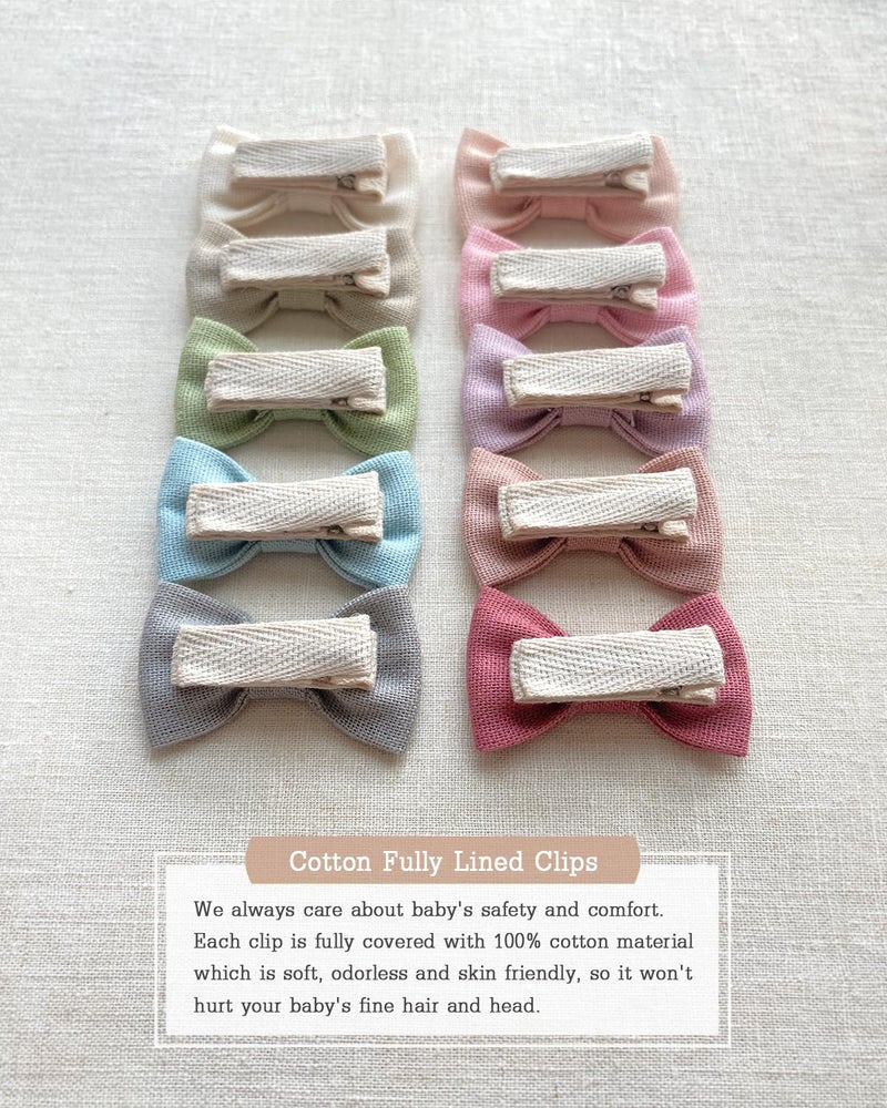 Cherssy Hair Bow Clips for Girls, 20pcs 2" Neutral Fully Lined Alligator Clips and Baby Barrettes, Non Slip Hair Accessories for Infants Toddlers School Age Girls - Image 3
