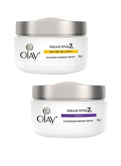 Olay The All-in-One Natch & Rall White Day & Night Cream Set to Brighten and Illuminate the Skin, made up of two pieces  - Image 2