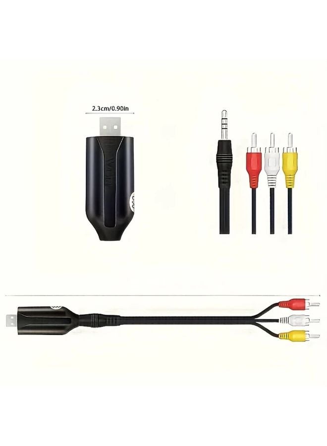 Black VHS to Digital Converter USB 2 0 RCA AV Cable for Windows Mac PC - Image 3