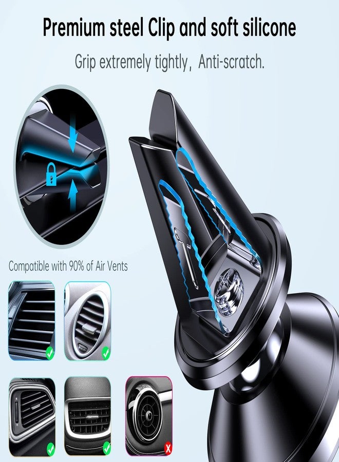 Coolpow 【2-Pack】 Car Vent Magnetic Phone Mount[ Easily Install ] Reusable Magnetic Phone Holder for car Vent air[ Strong Magnet ] [ 360° Rotation ] Fit for iPhone 17 Pro Max 16 15 Samsung & All Cell Phone - Image 4
