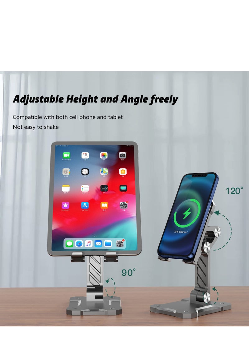 SOLARAE Phone Holder Compatible with Magsafe Charger Stand Adjustable Phone Stand iPad Holder for Desk Compatible with iPhone 14 pro max 13 12 11 iPad Air iPad Pro Samsung Galaxy (Not include Charger) Black - Image 5