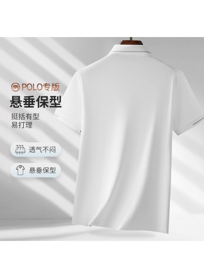 Fomoce breathable & Comfortable Business Casual Short-sleeve Polo Shirt For Men - Image 3