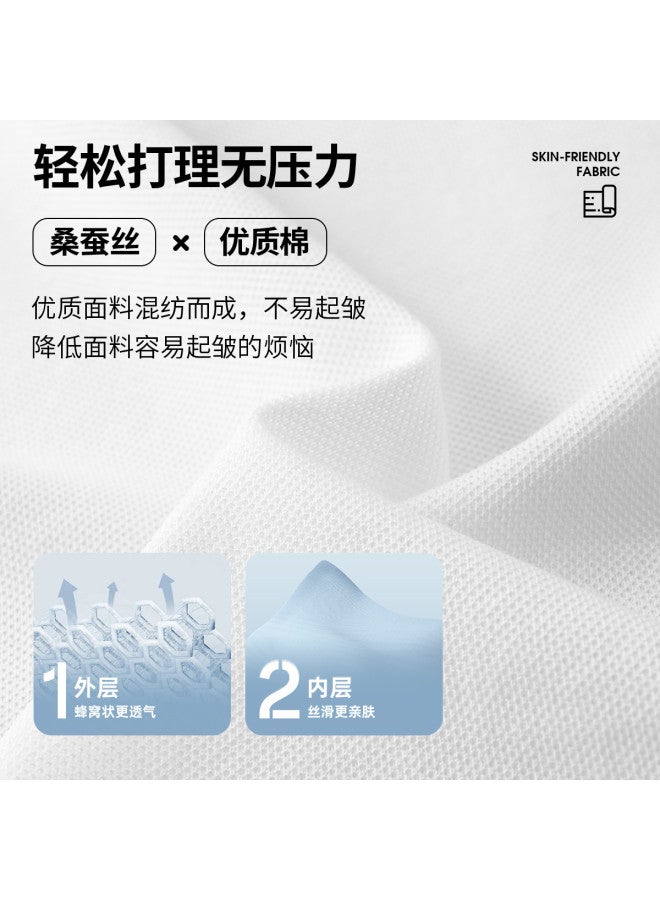Fomoce breathable & Comfortable Business Casual Short-sleeve Polo Shirt For Men - Image 4