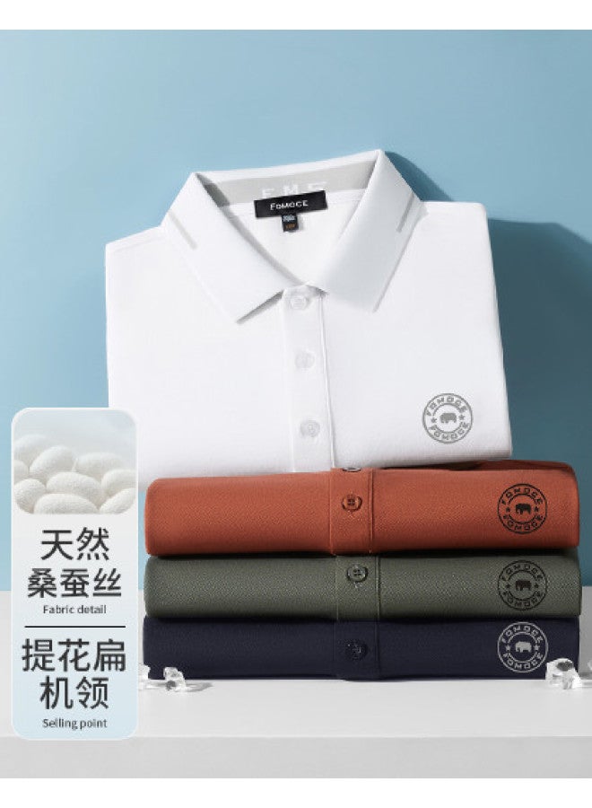 Fomoce breathable & Comfortable Business Casual Short-sleeve Polo Shirt For Men - Image 1