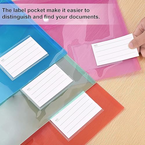 Shuban A4 Document File Folder with Button Lock | Office File Organizer for Certificates, Reports & Papers | Lightweight & Waterproof(6 Pcs) - Image 4