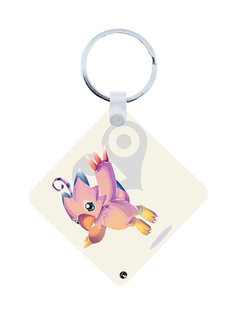 Digimon Anime Wooden Keychain