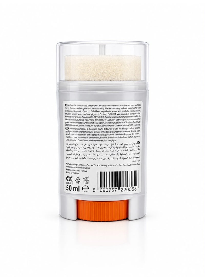Silver EXPRESS Twist & Shine Shoe Cream Easy to Apply - Quick Shine - Brown - 50ml - Image 2
