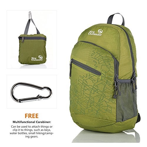 Outlander Packable Handy Lightweight Travel Hiking Backpack Daypack-Green-L - Image 2