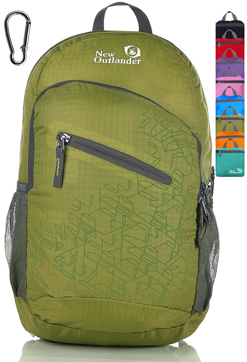 Outlander Packable Handy Lightweight Travel Hiking Backpack Daypack-Green-L - Image 1