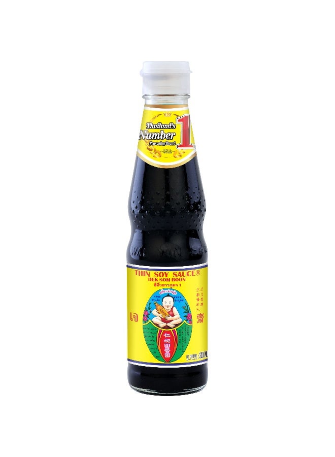 DEK SOM BOON Thin Soy Sauce 300Ml, Thai Soy Sauce For Stir Fry Marinade And Dipping - Image 1