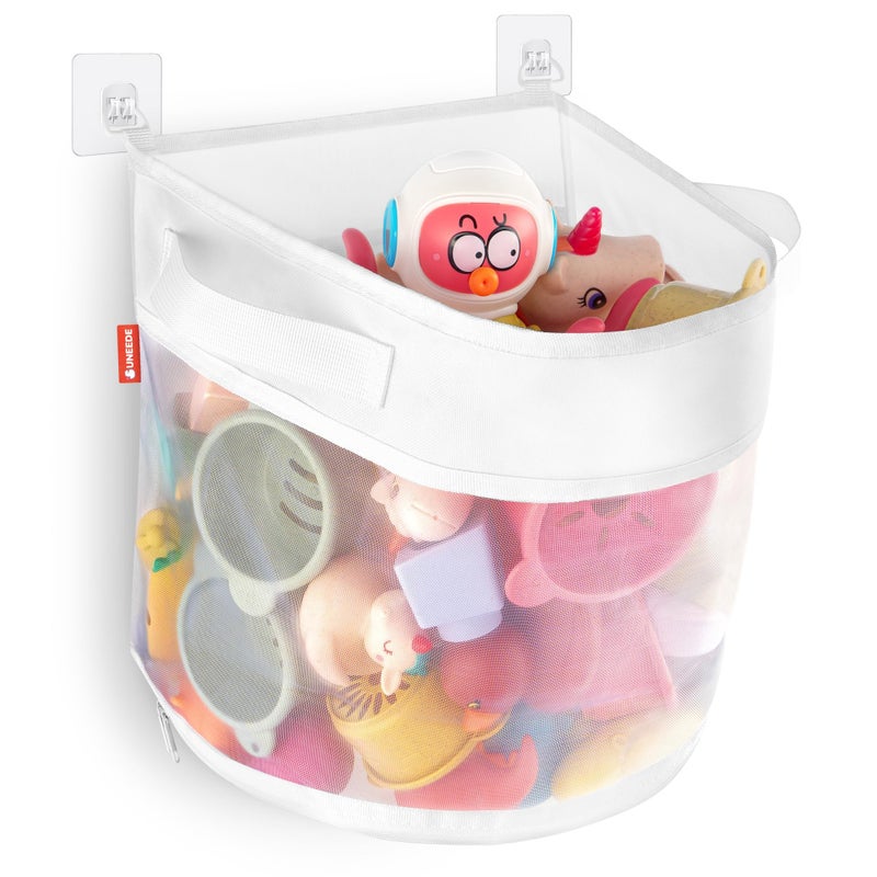UNEEDE Bath Toy Organizer,4 Gallons Bathtub Toy Storage Organizer,Quick Access Bath Toy Holder For Bathtub,Baby Organizere,Quick Dry Baby For Tub,Mesh Shower Caddy - Image 1