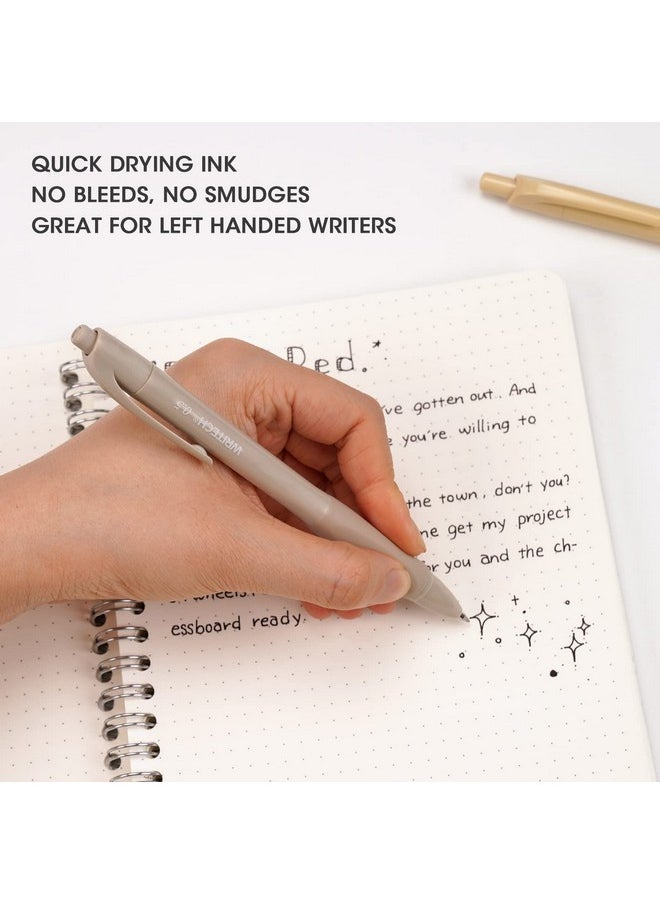 WRITECH 0.5Mm Gel Pens With Soft Grip 8Ct Retractable Black Ink Pens For Smooth Writing No Smear Or Smudge  - Image 4