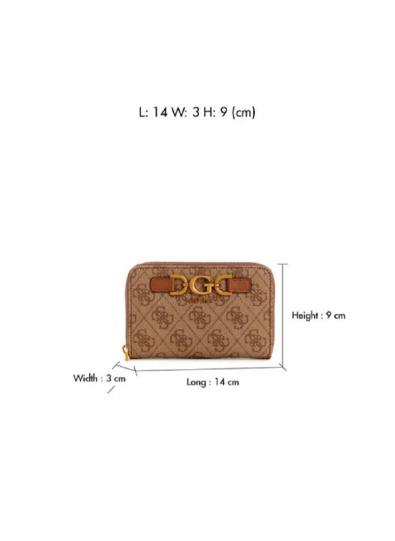 GUESS - Women Dagan Slg Medium Zip Around Brown - Image 1