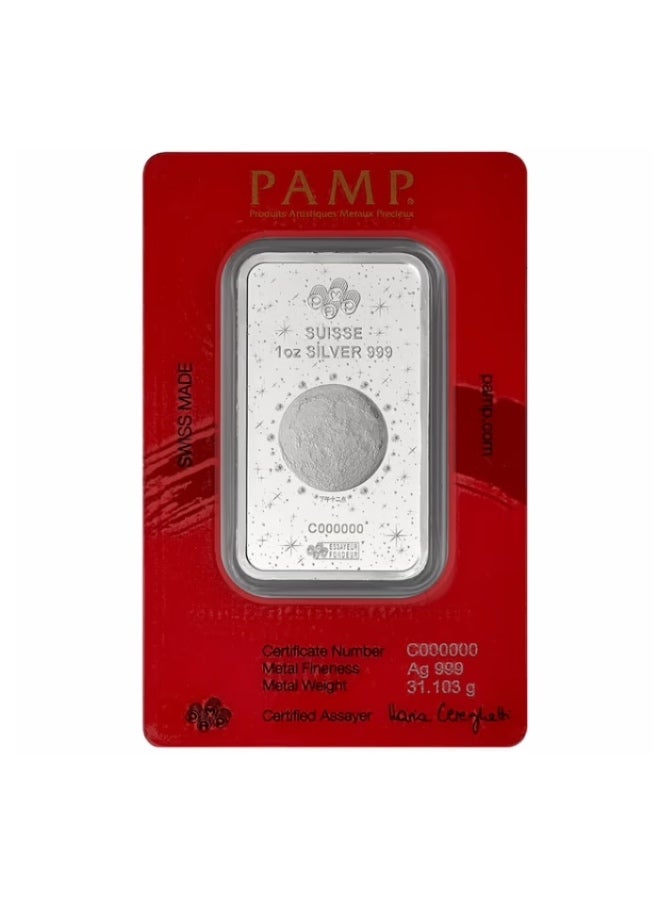 PAMP Suisse Lunar 1,000 Mile Horse Silver 1 oz Bar - Image 2