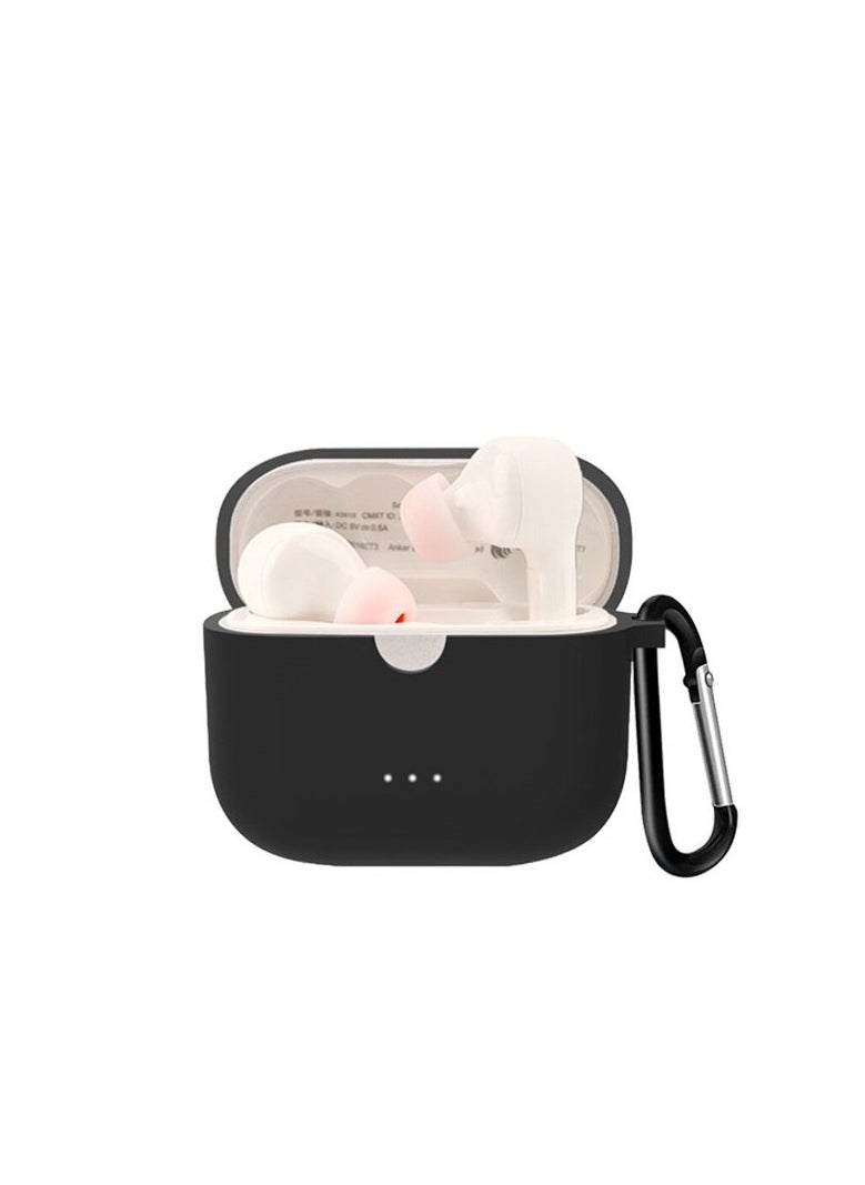 Generic - Case for Anker Soundcore Liberty Air 2, Silicone Protective Cover for Soundcore Liberty 2 Wireless Airpods (Front LED Visible) Anti-Lost Anti-Scratch Protective Cover (Black) - Image 1