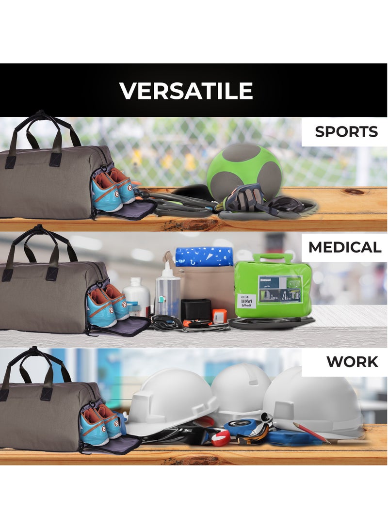 ماجلان ماجيلان | شنطة دفل | رمادي | 20 انش | للجنسين | خامة ناعمة | قماش | قطعة واحدة - Image 3