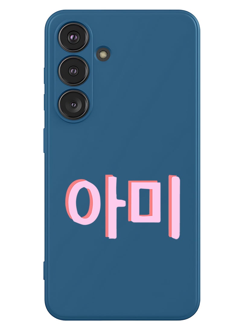 Theodor Protective Slim Fit Case Liquid Silicone Cover with Full Body Protection Anti-Scratch Shockproof Case For Samsung Galaxy S25 (Blue) - BTS Army - Image 1